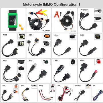 OBDSTAR Motorcycle IMMO Kit Full Adapters Configuration 1 para X300 DP Plus / X300 DP / X300 PRO4 / Key Master DP