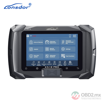 Lonsdor K518 Pro Universal Key Programmer 2023 con 2xLT20, Cable Toyota FP30, Cable Nissan 40 BCM, Adaptador JCD, JLR y ADP.