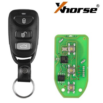 Llave remota universal con cable estilo Hyundai Xhorse XKHY00EN de 3 botones, lote de 10 piezas.