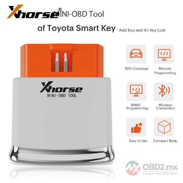 Xhorse XDMOT0GL FT-OBD Key Programmer para más del 95% de las llaves inteligentes de Toyota (Agregar llave y todas las llaves perdidas)