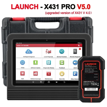 Launch X431 V V5.0 (X431 Pro V5.0) Herramienta de Diagnóstico con DBScar VII Compatible con CAN FD DoIP, Codificación ECU y 37 Funciones Especiales.