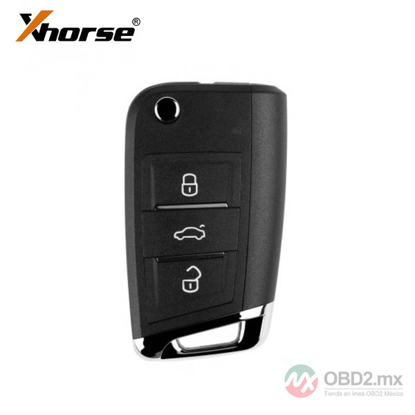 Xhorse XEMQB1EN Super Remote Key Estilo MQB de 3 Botones con Chip Super Incorporado, Lote de 10 Unidades.