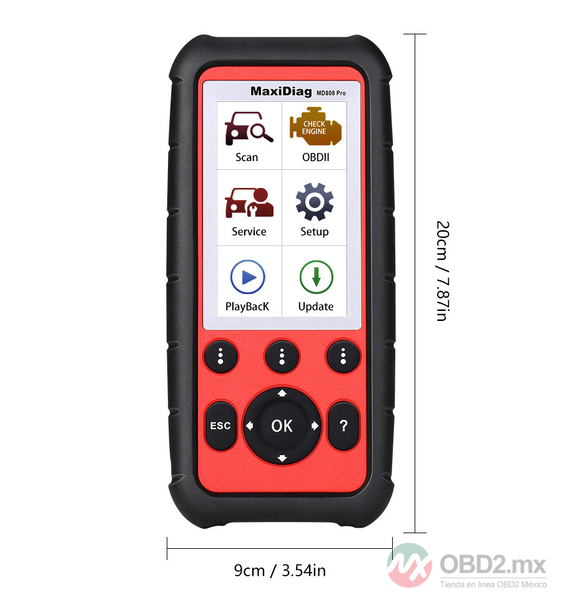 Autel MaxiDiag MD808 Pro, escáner de sistemas completos que admite reinicio de BMS/aceite, SRS, EPB, DPF, SAS y ABS. Actualización en línea gratuita