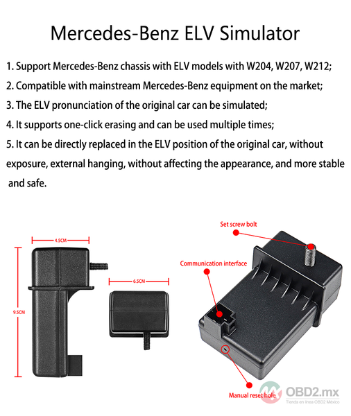 CGDI ELV Simulator Renueva ESL para Benz W204 W207 W212 con el programador de llaves CGDI MB Benz.