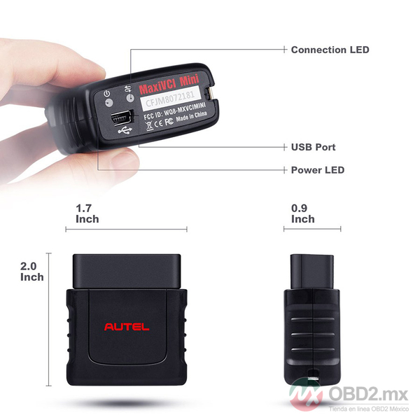 Traducción al español: Interfaz de diagnóstico Bluetooth Mini VCI MaxiVCI Mini original de Autel para MK808BT MK808TS MX808TS MP808TS TS608 MS906S