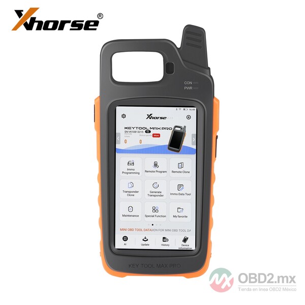 Xhorse VVDI Key Tool Max Pro con función MINI OBD Tool, Agrega CAN FD, Voltaje y Corriente de Fuga.