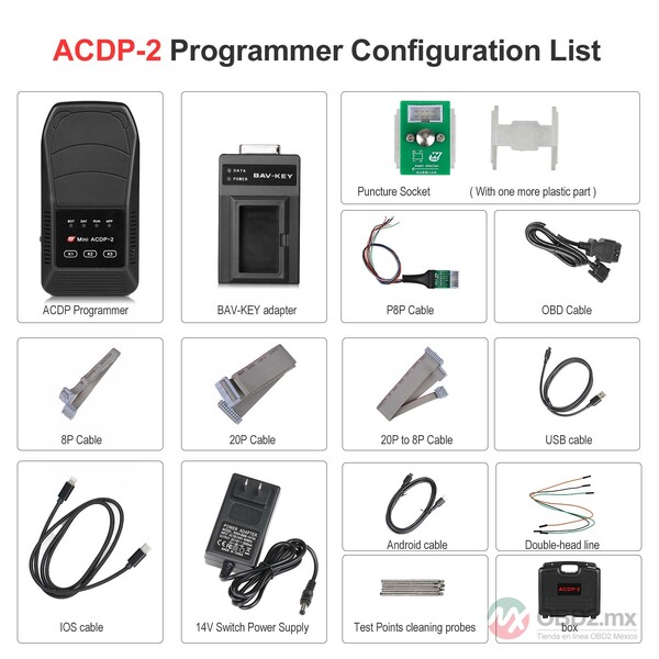 2023 Yanhua Mini ACDP 2 Key Programming Master Basic Module es compatible con conexión USB y conexión inalámbrica.