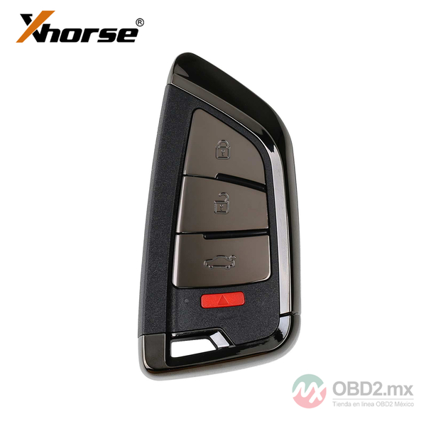 Xhorse XSKF21EN Smart Remote Key Memoeial Knife Style II 4 Botones Color Negro Brillante 10 Piezas/lote