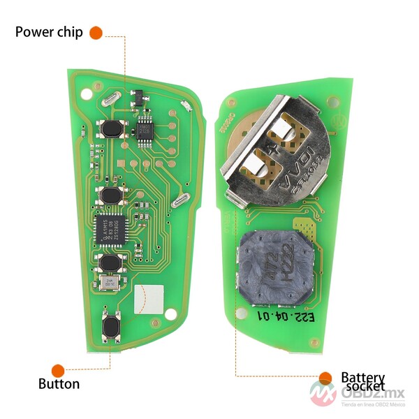 Llave inteligente Xhorse XSKF30EN estilo cuchillo de 4 botones 5 unidades/lot