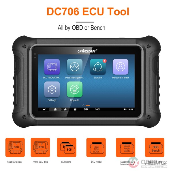 OBDSTAR DC706 ECU Tool Full Version para clonar ECM y TCM de coches y motocicletas por OBD o BENCH