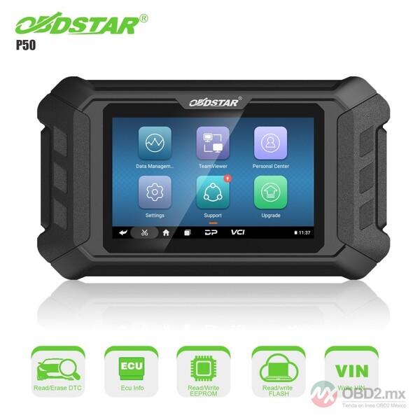 OBDSTAR P50 Airbag Reset Tool: Cubre 58 Marcas y Más de 7600 Números de Parte de ECU por OBD/BENCH. Admite el Reinicio de Batería para Audi en Banco.