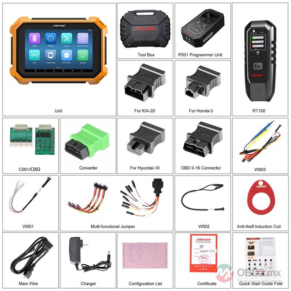 OBDSTAR X300 DP Plus C Package Full Configuration Obtiene Gratis el Kit P004 y el Adaptador FCA 12+8