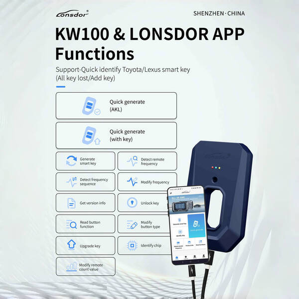 2024 Lonsdor KW100 Generador de Llaves Inteligentes Bluetooth Compatible con Placa de Circuito Impreso LT20 Series