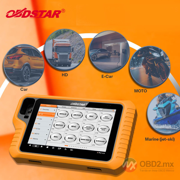 2024 OBDSTAR X300 Classic G3 Programador de Llaves con CAN FD Incorporado DoIP Soporte para Automóviles/HD/E-Car/Motocicletas/Jet Ski