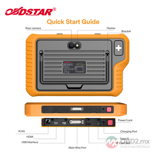 2024 OBDSTAR X300 Classic G3 Programador de Llaves con CAN FD Incorporado DoIP Soporte para Automóviles/HD/E-Car/Motocicletas/Jet Ski