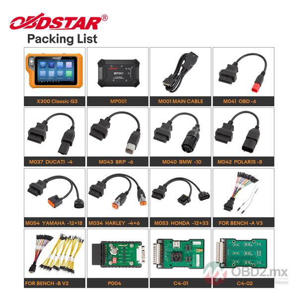 2024 OBDSTAR X300 Classic G3 Programador de Llaves con CAN FD Incorporado DoIP Soporte para Automóviles/HD/E-Car/Motocicletas/Jet Ski