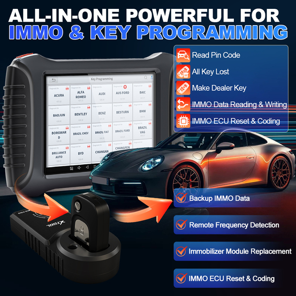 XTOOL X100 PAD3 Programación de Llaves con Adaptador EEPROM KC100 Codificación de ECU y PMI, Diagnóstico de Todos los Sistemas del Automóvil