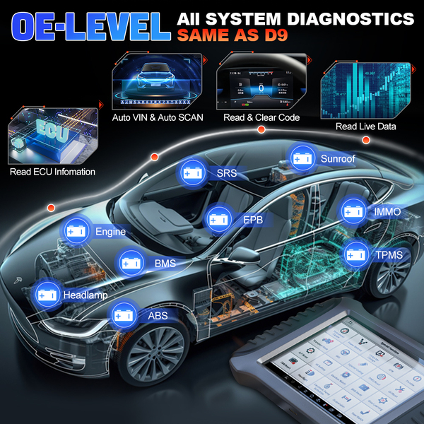 XTOOL X100 PAD3 Programación de Llaves con Adaptador EEPROM KC100 Codificación de ECU y PMI, Diagnóstico de Todos los Sistemas del Automóvil