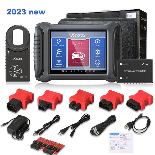 XTOOL X100 PAD3 Programación de Llaves con Adaptador EEPROM KC100 Codificación de ECU y PMI, Diagnóstico de Todos los Sistemas del Automóvil