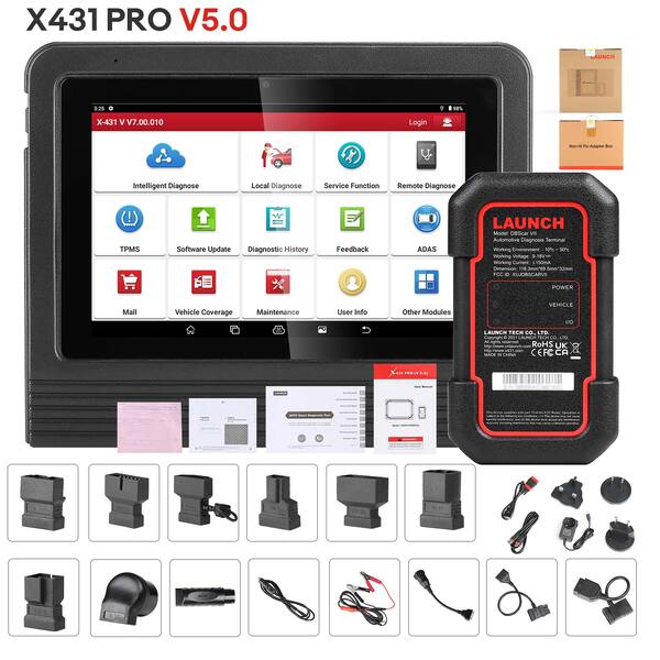 Launch X431 V V5.0 (X431 Pro V5.0) Herramienta de Diagnóstico con DBScar VII Compatible con CAN FD DoIP, Codificación ECU y 37 Funciones Especiales.