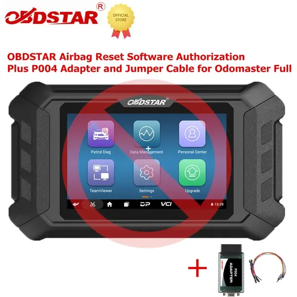 Autorización de software de restablecimiento de Airbag OBDSTAR para Odo Master, incluye adaptador P004 y cable de puente gratis