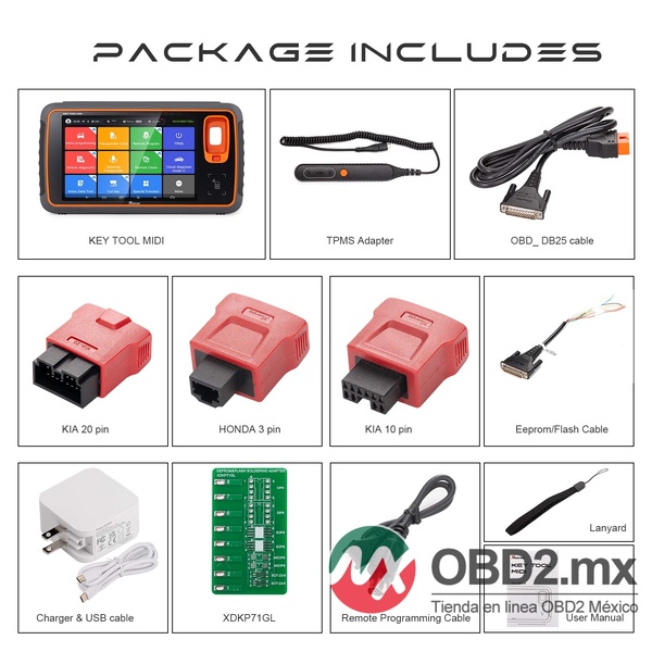 Xhorse XDKMD0EN VVDI Key Tool MIDI Basic Version– Solución Automotriz 2 en 1 para Programación IMMO y Función TPMS