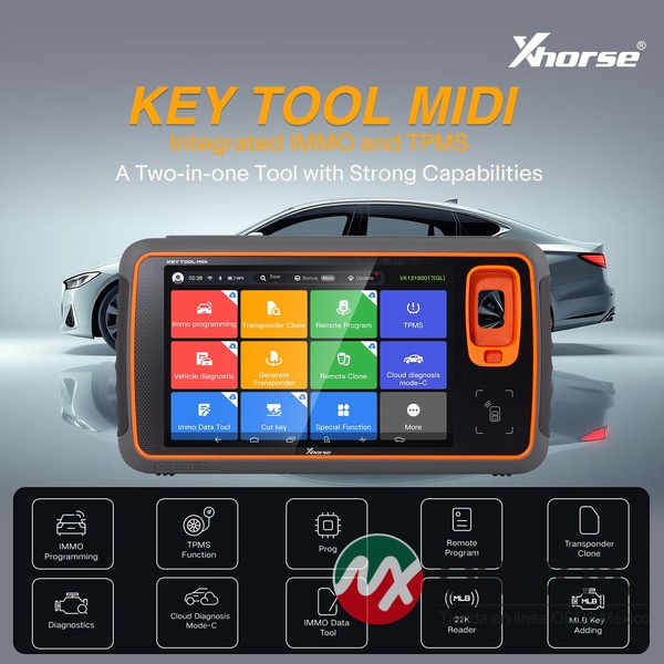 Xhorse XDKMD0EN VVDI Key Tool MIDI Basic Version– Solución Automotriz 2 en 1 para Programación IMMO y Función TPMS