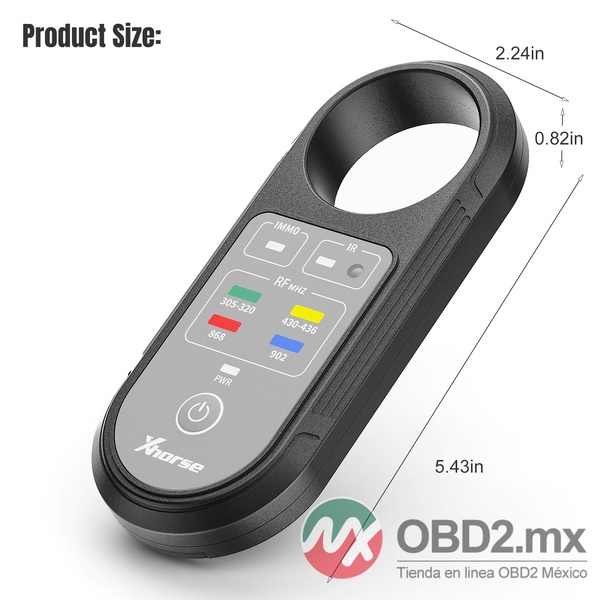 Xhorse XDRT20 V2 Probador de Frecuencia para Detección de Señales Infrarrojas de 315 MHz, 433 MHz, 868 MHz, 902 MHz